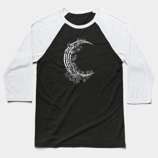 Striped Floral Moon at Midnight Baseball T-Shirt